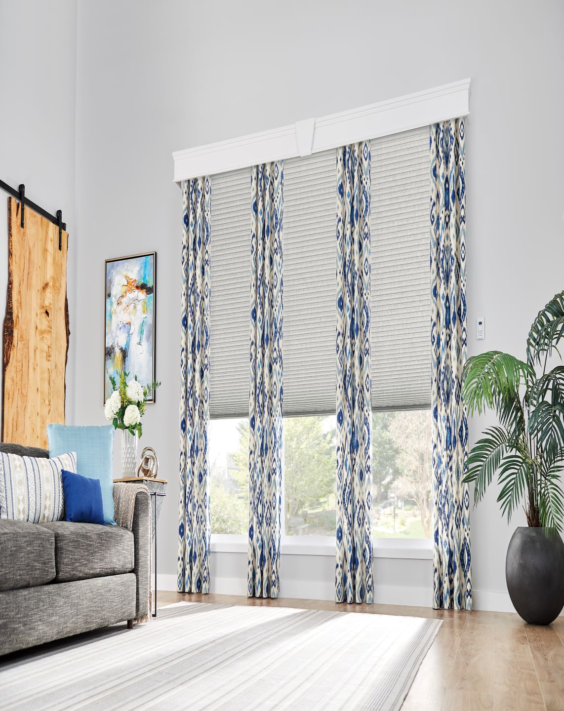 Living Room with Blinds 